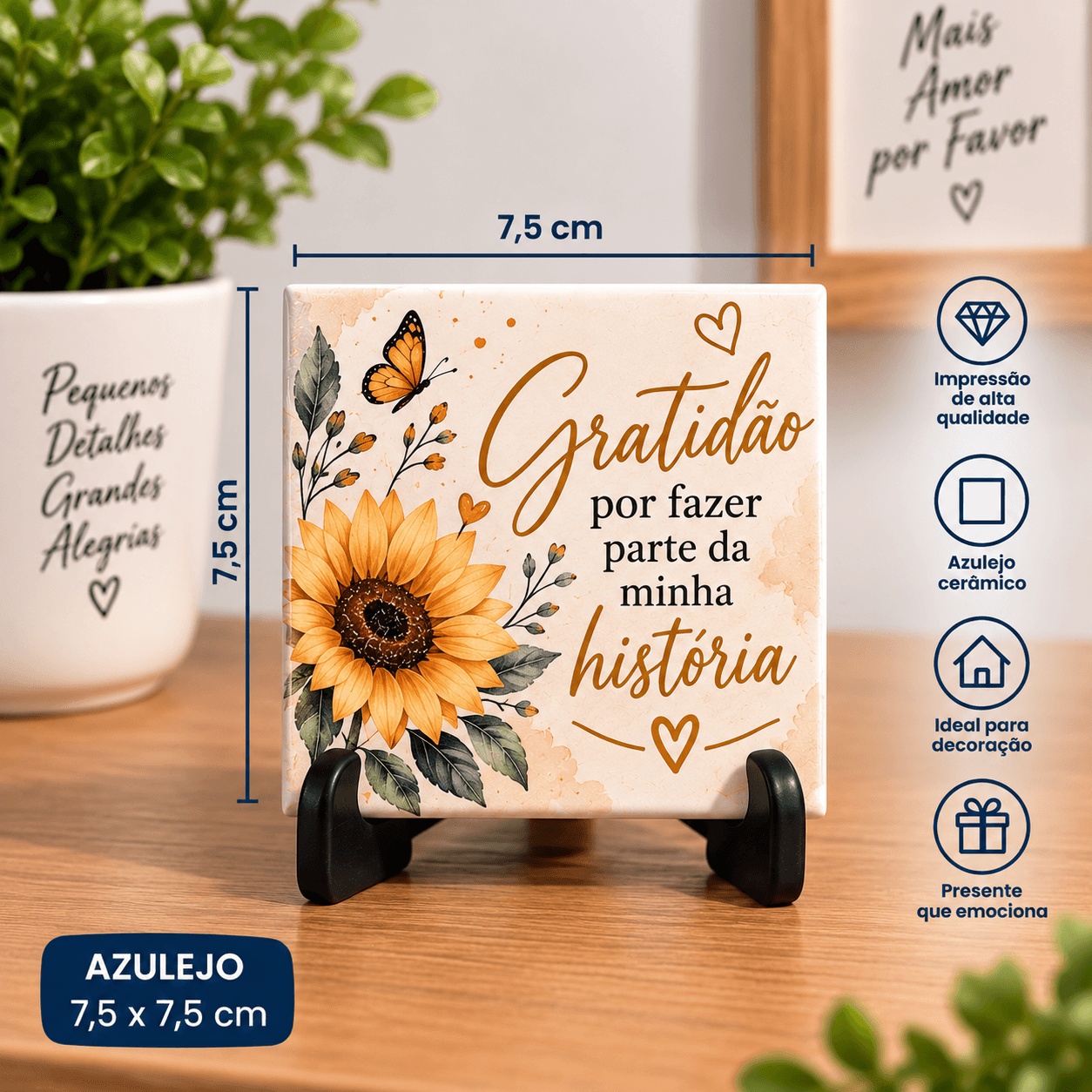 Azulejo Personalizado 7,5 x 7,5cm